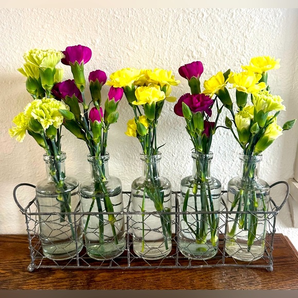 Shabby Chic Chicken Wire Vase Rack - Picture 1 of 2